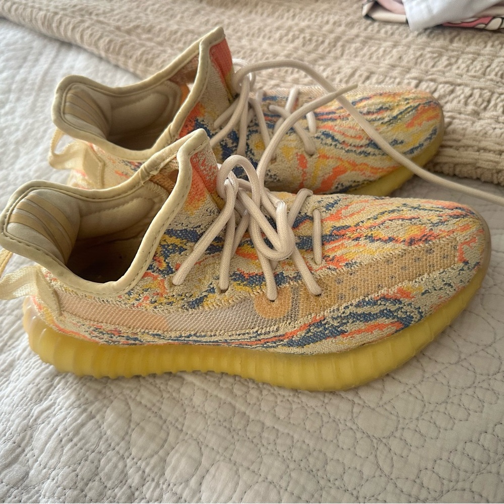Yeezy Yellow Orange Sneakers Boost Knit